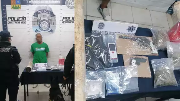 Para no ser detenido, el abuelito corrió de los policías que se encontraban en el lugar