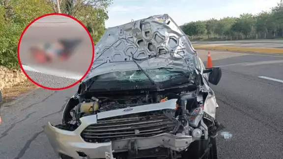 Los pasajeros del auto se dieron a la fuga luego del accidente Los pasajeros del auto se dieron a la fuga luego del accidente