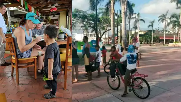 Los menores de edad son colocados en puntos específicos para vender, o para pedirle dinero a los turistas extranjeros Los menores de edad son colocados en puntos específicos para vender, o para pedirle dinero a los turistas extranjeros
