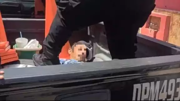 El hombre fue llevado a la comandancia de Progreso El hombre fue llevado a la comandancia de Progreso
