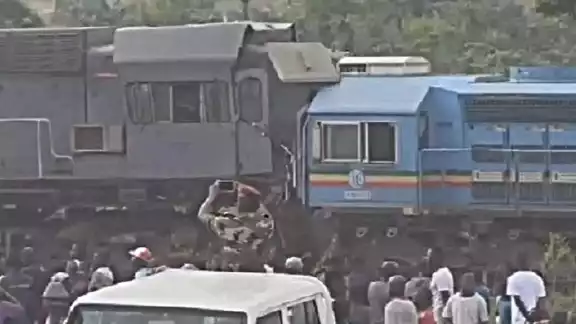 El ferrocarril descarriló en el pueblo de Buyofwe, a unos 200 kilómetros de Kolwezi. Foto: @UPanchayati