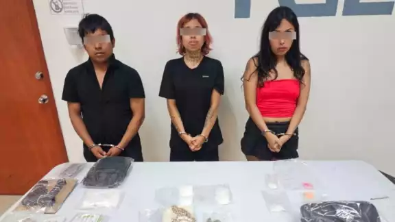 Los tres detenidos quedaron a disposición de la Fiscalía de Quintana Roo