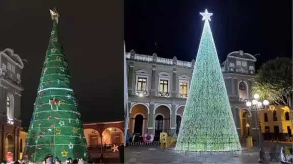 Después de las burlas, el ayuntamiento volvió a decorar el arbolito navideño Después de las burlas, el ayuntamiento volvió a decorar el arbolito navideño