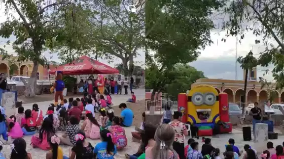 Festejando el día de niño, en la parroquia de la inmaculada Concepción