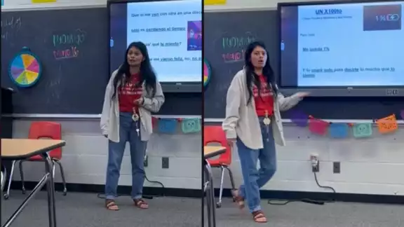 Profesora de Estados Unidos enseña español con canciones de Bad Bunny Profesora de Estados Unidos enseña español con canciones de Bad Bunny