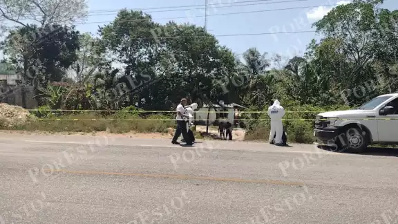 El cuerpo fue localizado aparentemente con huellas de violencia El cuerpo fue localizado aparentemente con huellas de violencia