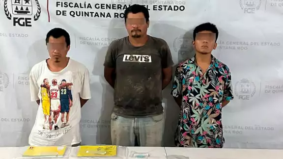 Los detenidos quedaron a disposición de la Fiscalía de Quintana Roo