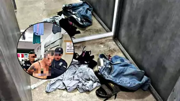 El hombre fue detenido cuando portaba la ropa interior de mujer El hombre fue detenido cuando portaba la ropa interior de mujer