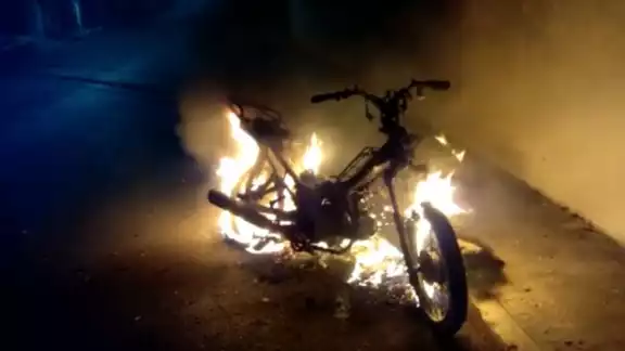 La motocicleta quedó en pérdida total
