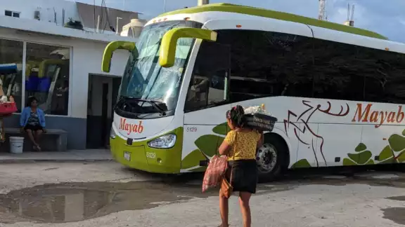 La mujer alteró el orden en la terminal de camiones de José María Morelos La mujer alteró el orden en la terminal de camiones de José María Morelos