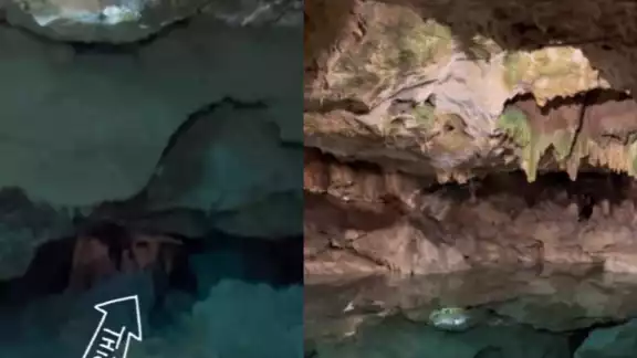 El rostro ha sido relacionado con un guardián de los cenotes o un demonio El rostro ha sido relacionado con un guardián de los cenotes o un demonio