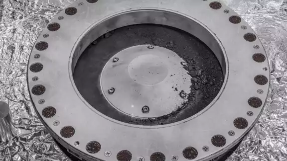 La cápsula con los restos del asteroide. Foto: Especial