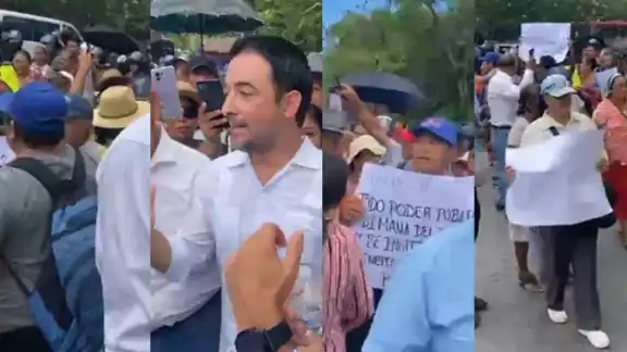 Al lugar ya arribaron elementos policiacos para impedir que continúe el bloqueo en la Zona Hotelera