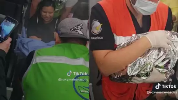 La mujer dio a luz en el avión y trasladada a un hospital de Cancún