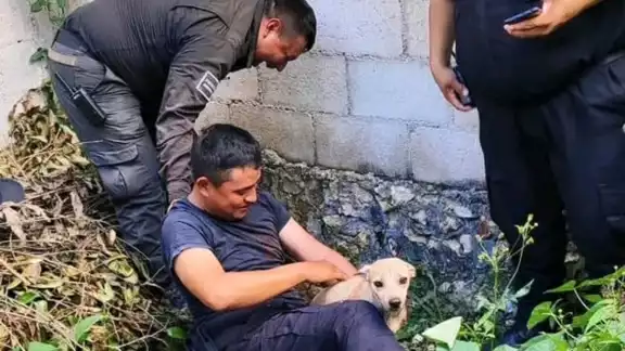 El rescate tardó una hora, mientras los agentes realizaron las maniobras necesarias El rescate tardó una hora, mientras los agentes realizaron las maniobras necesarias