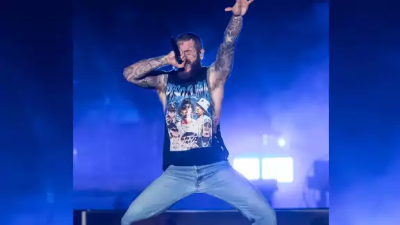 Post Malone y su 'homenaje' a Peso Pluma. Foto: Especial