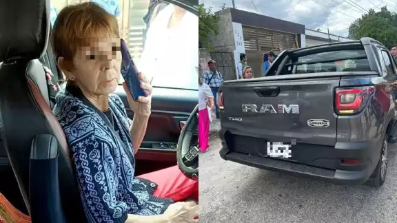 La mujer fue exhibida por vecinos de la colonia Cortés Sarmiento de Mérida La mujer fue exhibida por vecinos de la colonia Cortés Sarmiento de Mérida