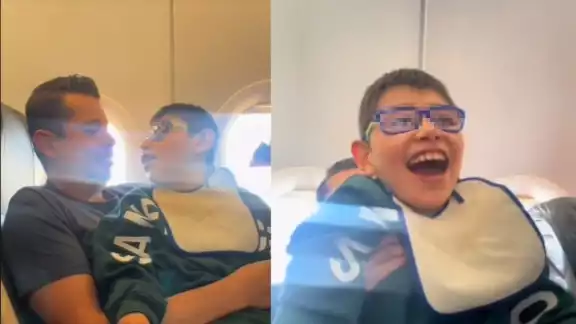 Entre aplausos, pasajeros celebraron a Leo