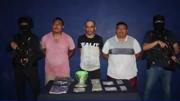 Los hombres fueron detectados en un recorrido de prevención y vigilancia en la Supermanzana 259, quienes fueron trasladados a las instalaciones de la FGE