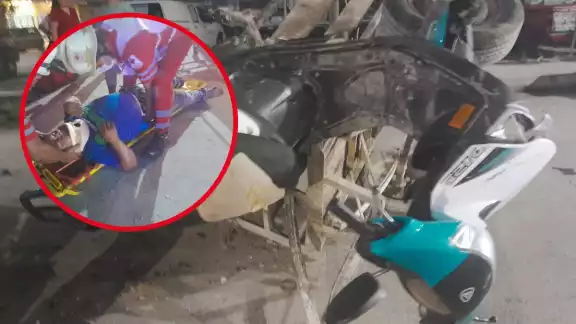 El responsable que conducía la cuatrimoto se dio a la fuga