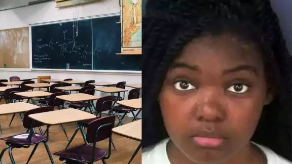 La maestra se entregó a las autoridades. Foto: Especial La maestra se entregó a las autoridades. Foto: Especial