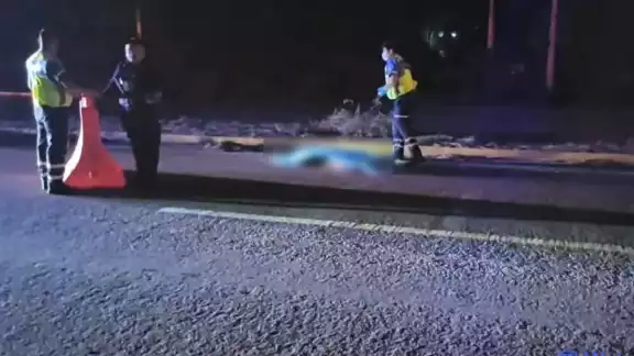 Testigos que circulaban sobre esta vía lo observan y reportan al número de emergencias 911 para avisar del hecho