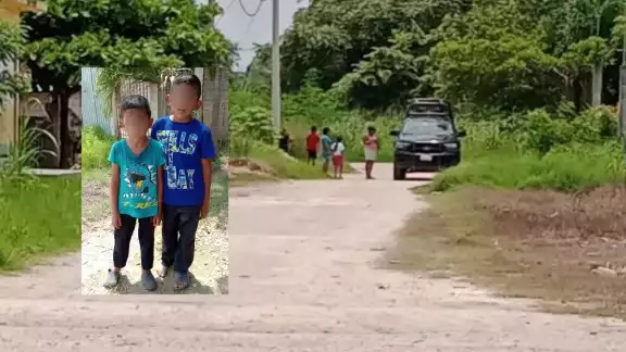 Los vecinos al ver el hecho no dudaron en ayudar a los menores Los vecinos al ver el hecho no dudaron en ayudar a los menores