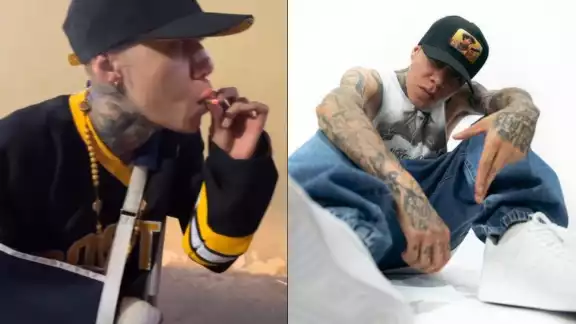 El cantante Santa Fe Klan compartió una historia en su Instagram donde se nota herido El cantante Santa Fe Klan compartió una historia en su Instagram donde se nota herido