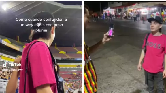El joven se tomó fotos con los fanáticos para no romper su ilusión El joven se tomó fotos con los fanáticos para no romper su ilusión