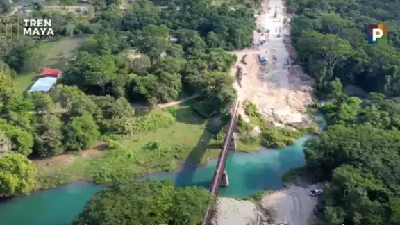 Un viaducto se construye sobre el río Champotón en Campeche Un viaducto se construye sobre el río Champotón en Campeche