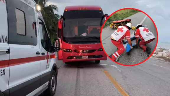 La camioneta terminó fuera de la carretera luego del choque La camioneta terminó fuera de la carretera luego del choque