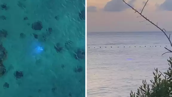 No se conoce el origen de esta extraña luz azul