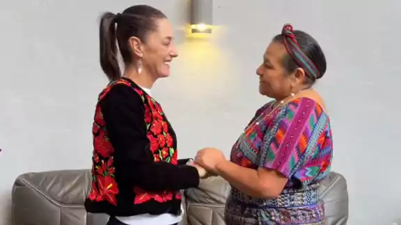 Rigoberta Menchú destacó el liderazgo de Sheinbaum Rigoberta Menchú destacó el liderazgo de Sheinbaum