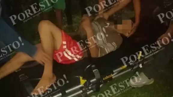 Tras controlar el sangrado fue traslado al área de urgencias para su atención medica Tras controlar el sangrado fue traslado al área de urgencias para su atención medica