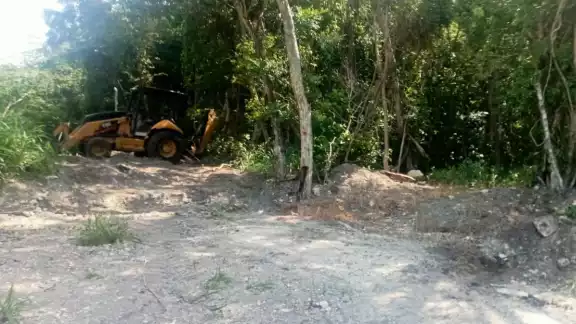 La persona no pudo huir, por lo que quedo tirado a unos metros del tractor La persona no pudo huir, por lo que quedo tirado a unos metros del tractor