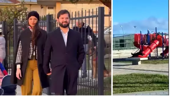 Gabriel Boric llegó al parque antes de ir a votar para elegir un Consejo Constitucional Gabriel Boric llegó al parque antes de ir a votar para elegir un Consejo Constitucional