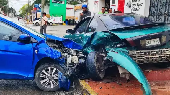 Así terminaron los vehículos en Tizimín Así terminaron los vehículos en Tizimín
