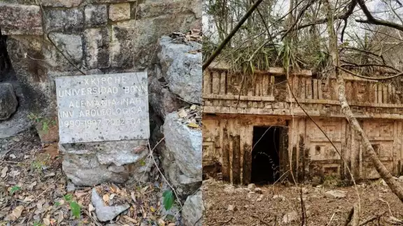 La zona arqueológica de Xkipché se encuentra cerca de Uxmal en Yucatán La zona arqueológica de Xkipché se encuentra cerca de Uxmal en Yucatán