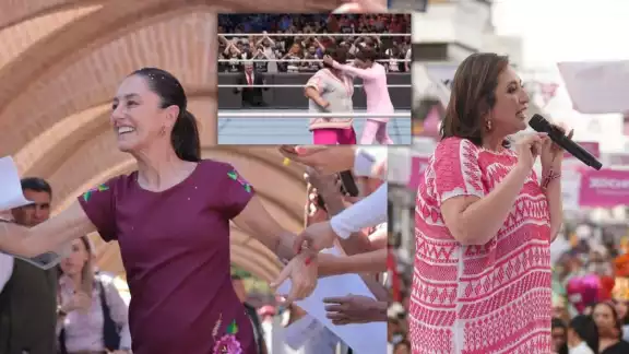 Así lucen Claudia Sheinbaum y Xóchitl Gálvez en el WWE WK24 Así lucen Claudia Sheinbaum y Xóchitl Gálvez en el WWE WK24