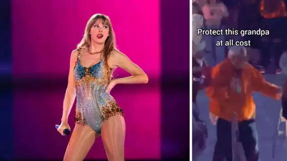 El abuelito disfrutó al ritmo del éxito Love story