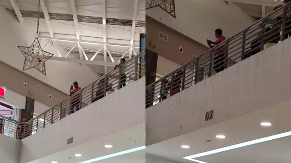 La joven reportó al hombre y salieron del lugar