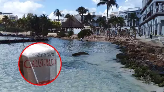 El primer sello se colocó en un kiosco y el segundo en el lecho marino donde ya tenían algunos avances de esta obra irregular El primer sello se colocó en un kiosco y el segundo en el lecho marino donde ya tenían algunos avances de esta obra irregular