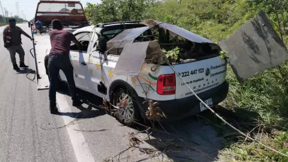 El accidente se registró cerca de las 13:30 horas de este domingo