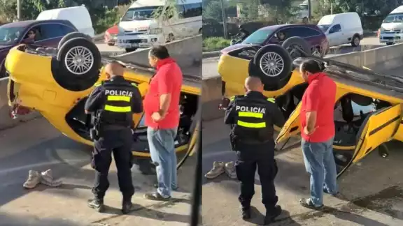 El conductor resultó ileso del percance de tránsito