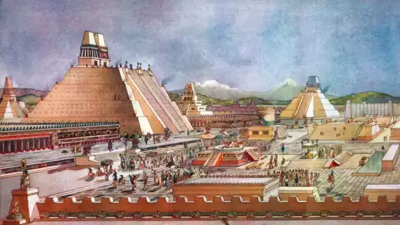 Tenochtitlan se fundó en una isla en el lago de Texcoco en 1325 Tenochtitlan se fundó en una isla en el lago de Texcoco en 1325