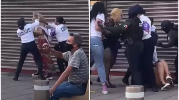 Las mujeres fueron violentadas durante una marcha en Irapuato Las mujeres fueron violentadas durante una marcha en Irapuato