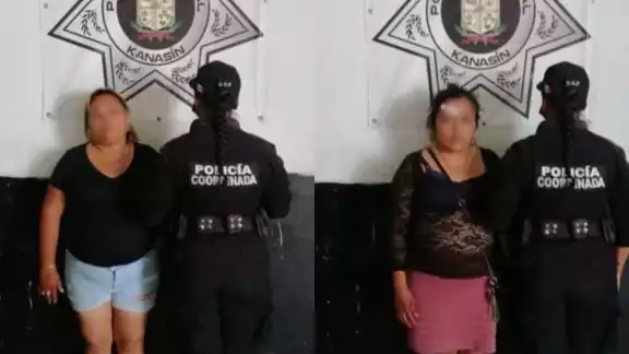 Las mujeres fueron detenidas por la Policía de Kanasín