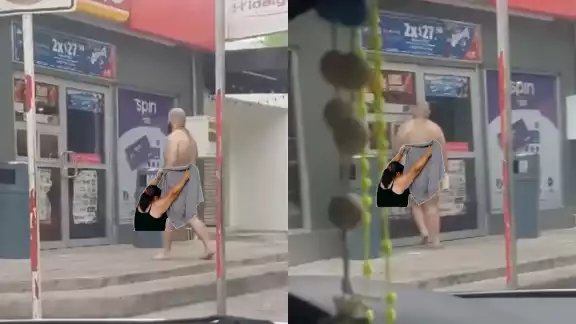 El hombre ingresó al Oxxo sin ropa, por lo que fue reportado por los empleados El hombre ingresó al Oxxo sin ropa, por lo que fue reportado por los empleados