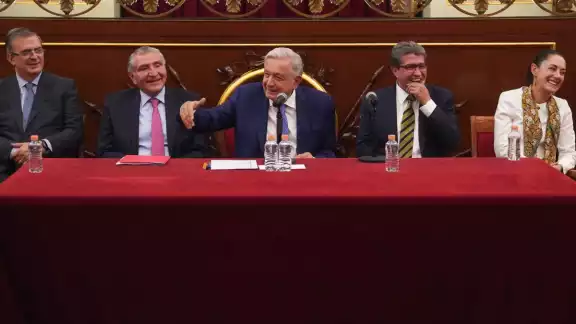 El presidente López Obrador no quiso revelar el motivo de la reunión El presidente López Obrador no quiso revelar el motivo de la reunión