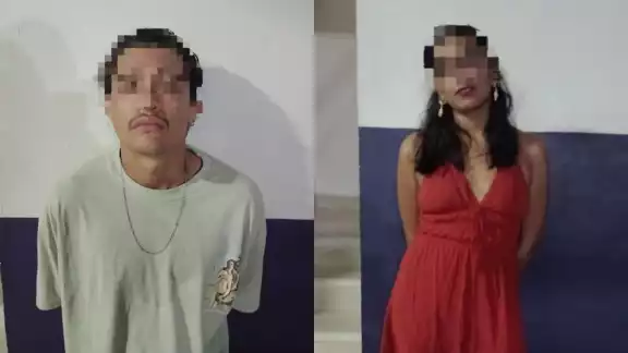 La pareja fue detenida por el presunto delito de robo La pareja fue detenida por el presunto delito de robo